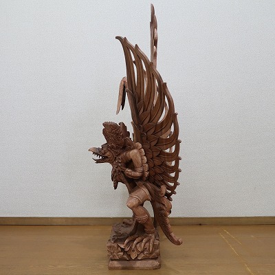 楽天市場】ガルーダの木彫り 100cm 木製スワール無垢材 MADE M作