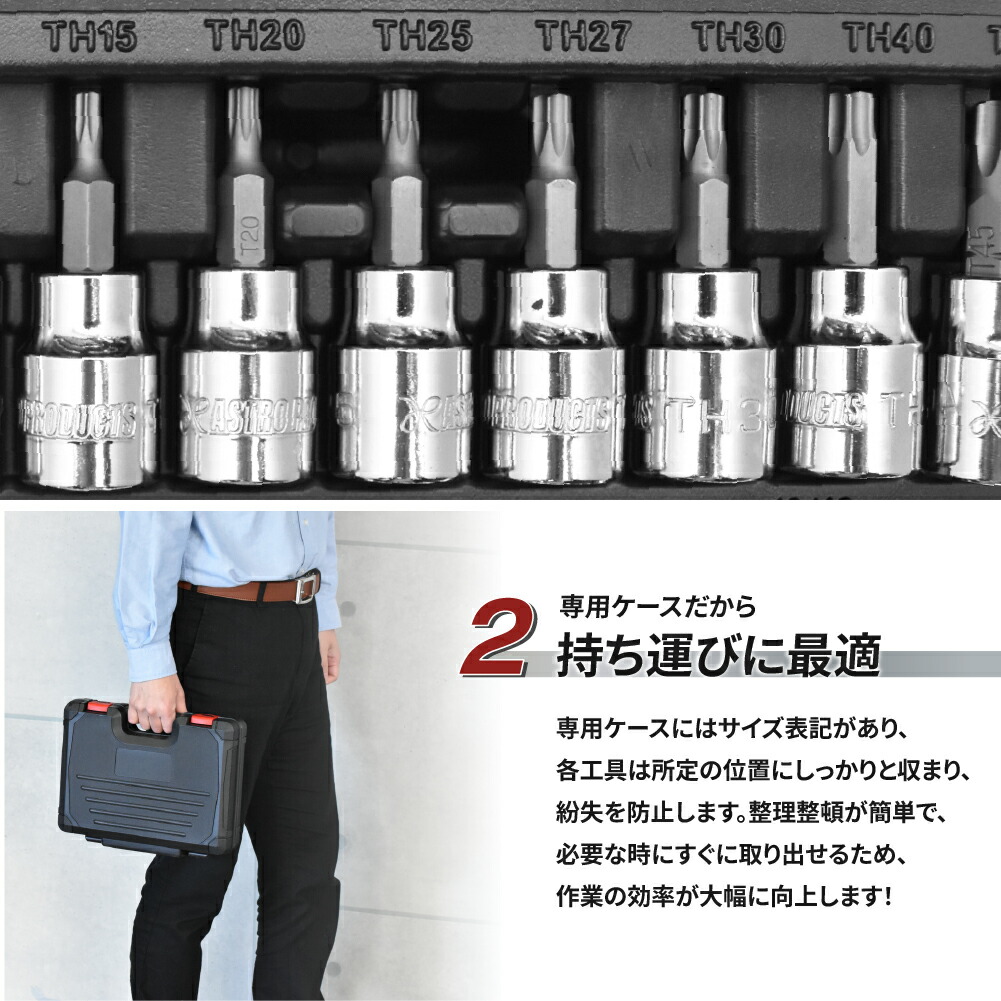 楽天市場】【SS特別価格】ツールセット インチ (48点組) TS183 | 充実