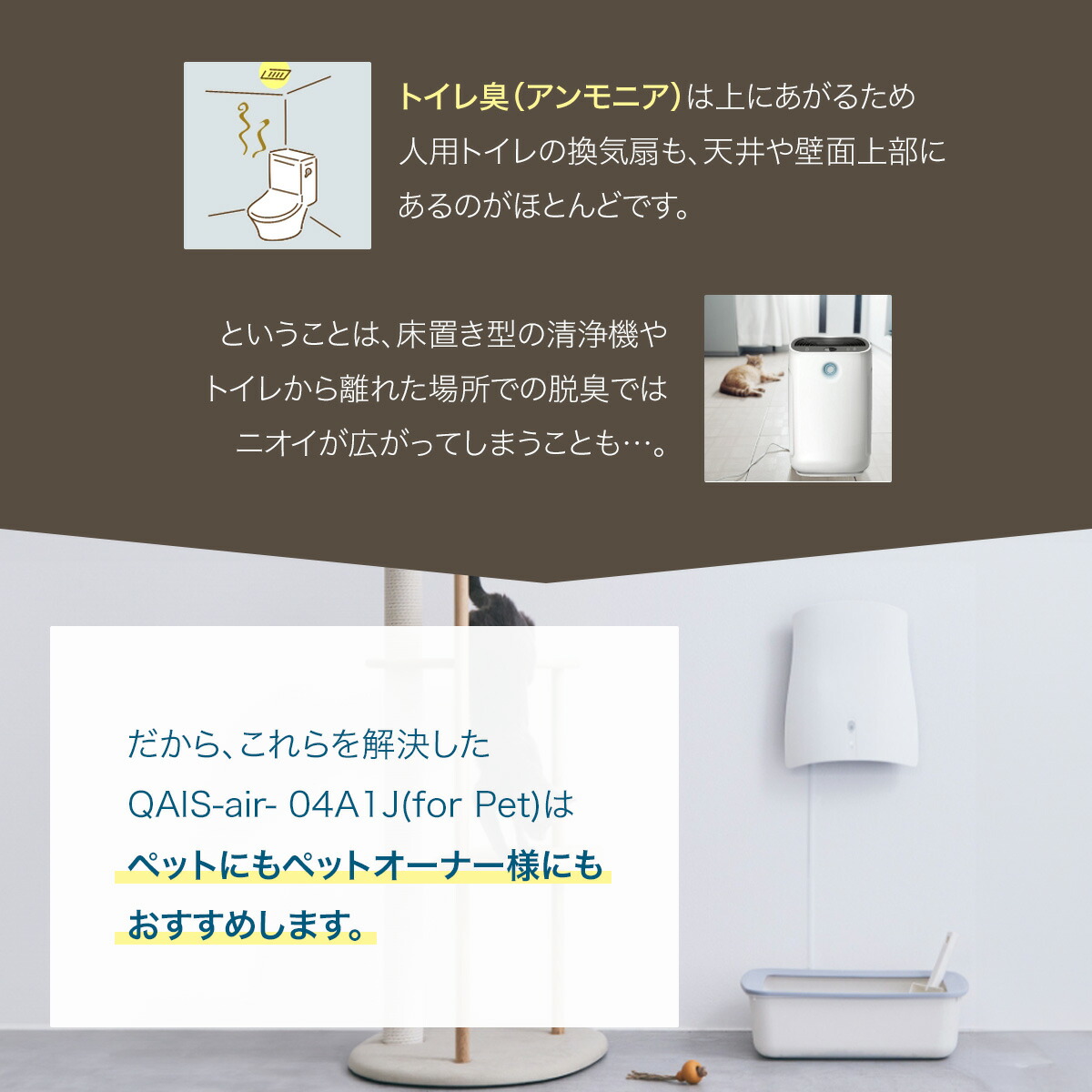 楽天市場】【本体+専用スタンドセット】QAIS ペット ニオイ 脱臭機 犬