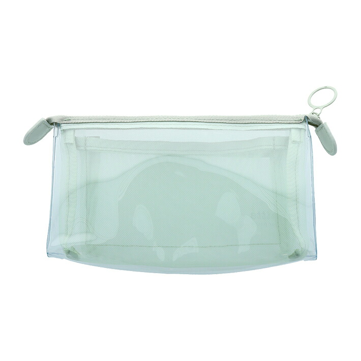 楽天市場】ミッテ クリアポーチ メッシュ マチ アイスグリーン