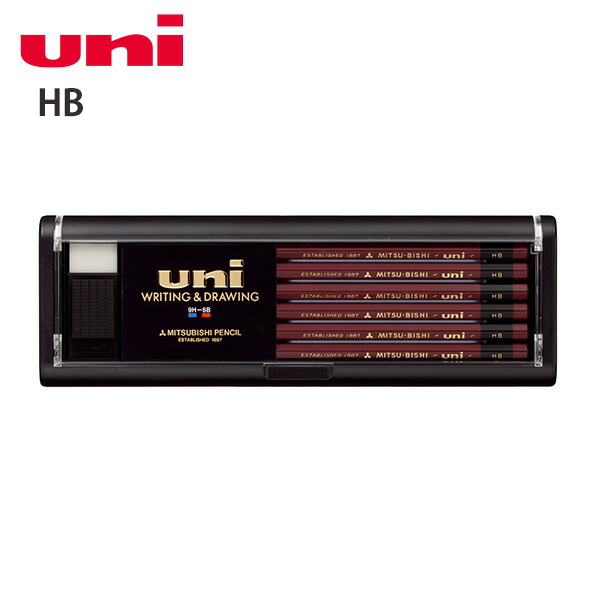 楽天市場】三菱鉛筆 uni ユニ ダース 12本入り 消しゴム付 【9H〜6B