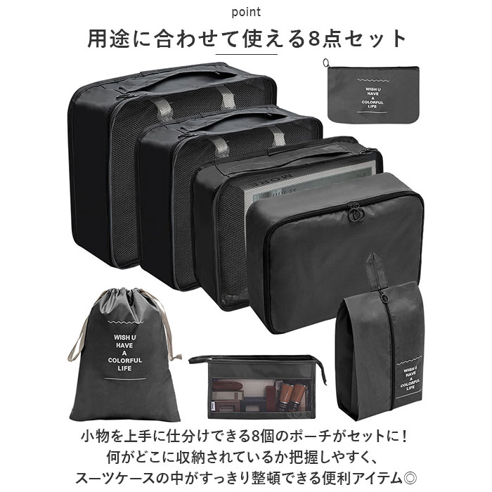 楽天市場】トラベルポーチ 8点セット 通販 トラベルバッグ トラベル