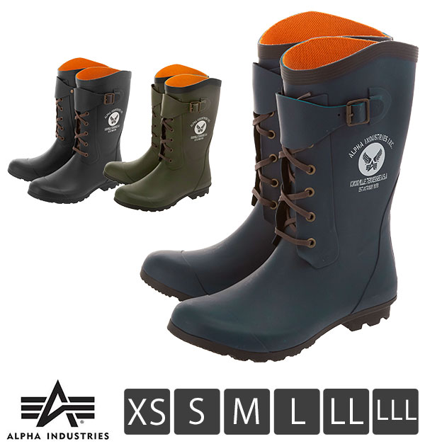 楽天市場】ラバーブーツ レインブーツ ALPHA INDUSTRIES INC. アルファ