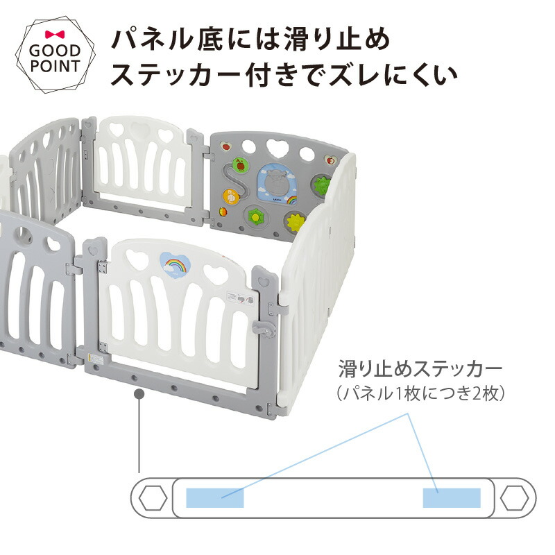 楽天市場】カトージ ベビーサークル 2ドア コロコロランドII ホワイト
