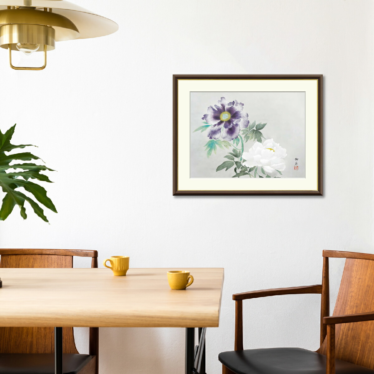 楽天市場】有名 画家 額入りアート 速水御舟 「牡丹双華」 J2-104 F8