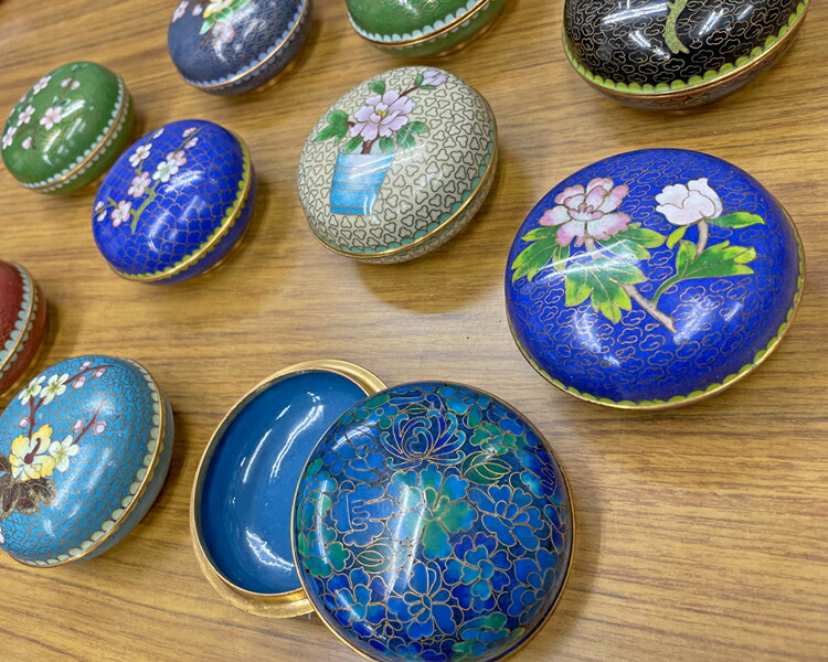 楽天市場】【在庫処分】印合 七宝焼 景泰藍 中国 高級 古物 骨董 印泥