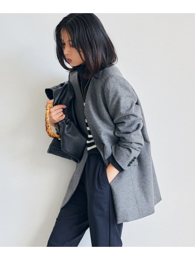 楽天市場】【SALE／60%OFF】ノーカラーホームスパンジャケット