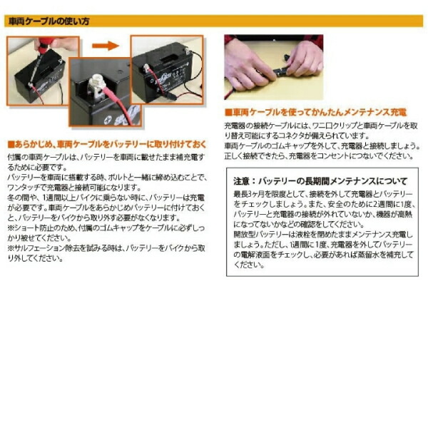 楽天市場】【マラソン☆エントリーでP10倍】バイクバッテリー充電器+