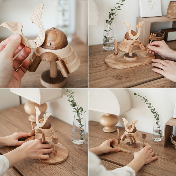 楽天市場】【予約販売/3月入荷予定】Wooden Kabuto set by Lemi toys