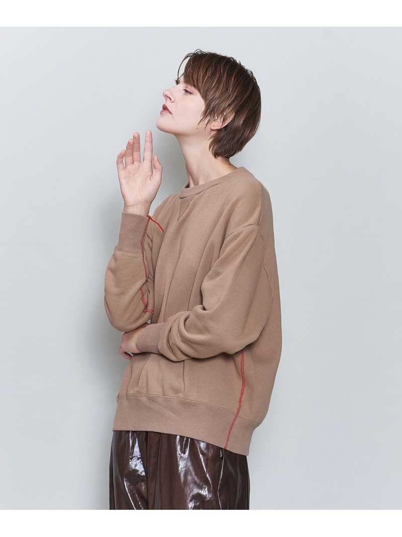 楽天市場】＜6(ROKU)＞コットンウラケ カラーステッチ クルーネック