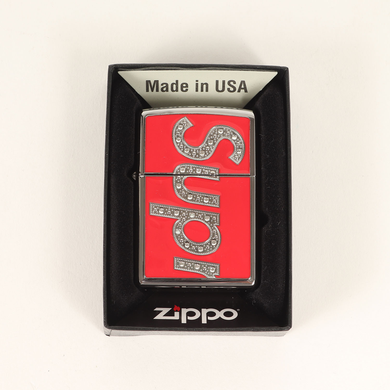 楽天市場】Supreme シュプリーム 20AW Zippo Swarovski ブランドロゴ