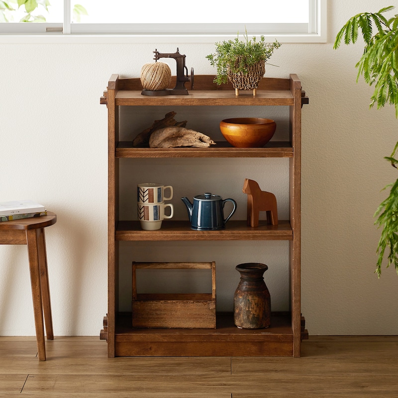 楽天市場】レトロ くさび棚風 可動棚 オープンラック | 幅 64.5cm 奥行