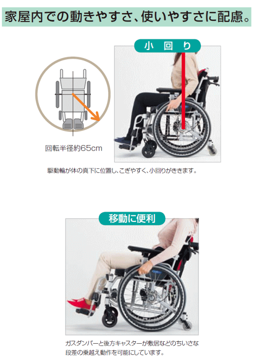 楽天市場】【非課税】日進医療器 座王 6輪型自走用 NA-506W 車椅子