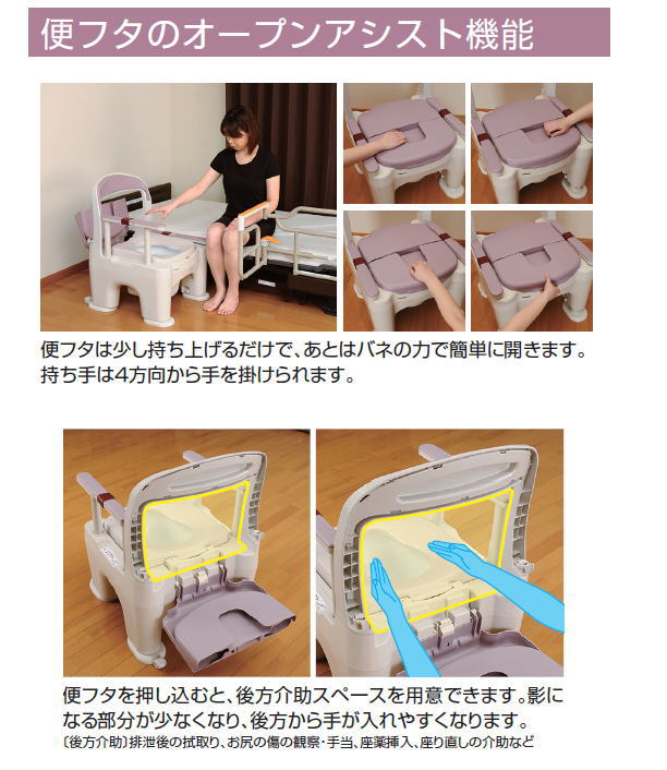 楽天市場】パナソニック ポータブルトイレ 座楽 ラフィーネ【ソフト