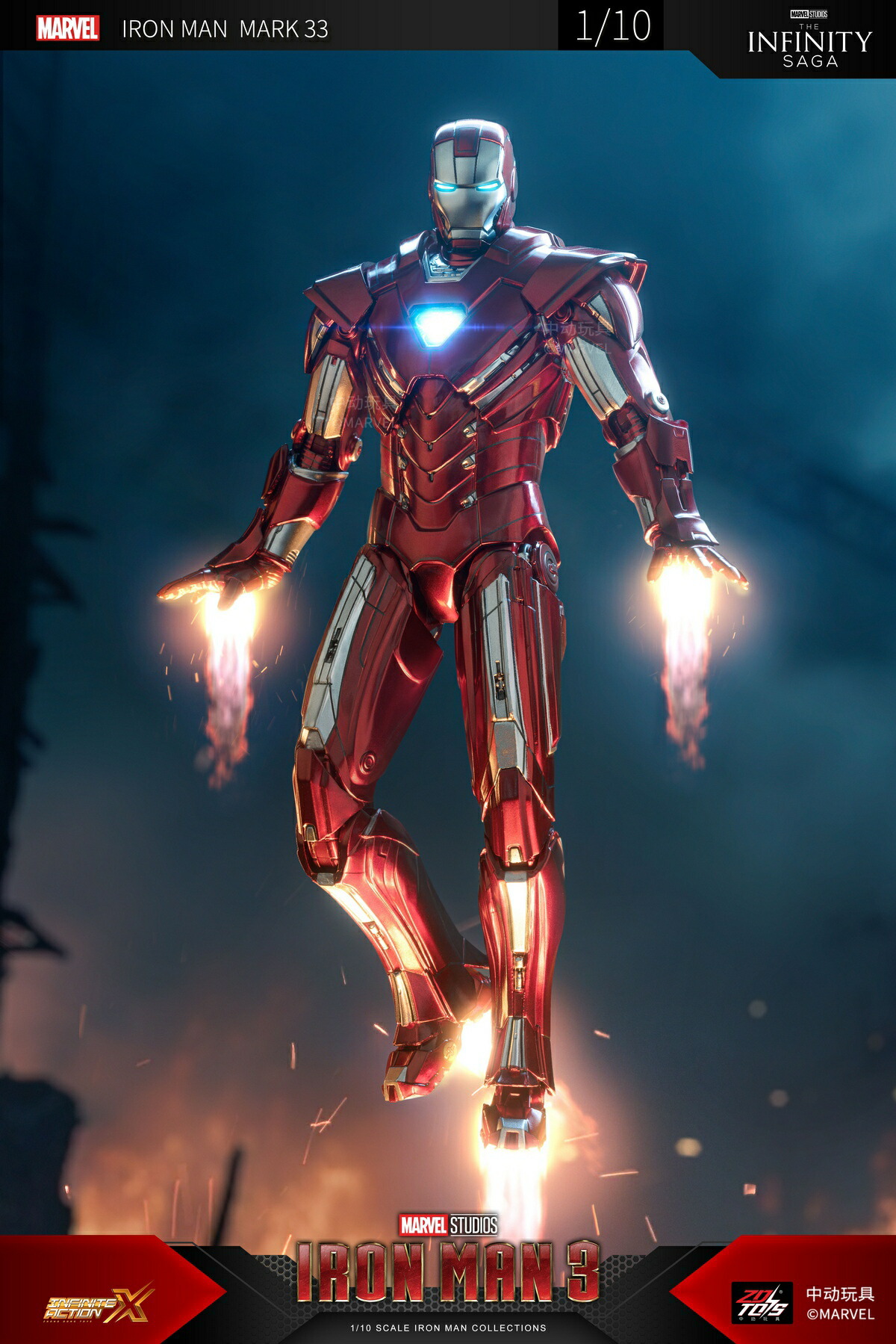 楽天市場】中動玩具 ZHONGDONG ZDTOYS アイアンマンシリーズ 1/10 MK33