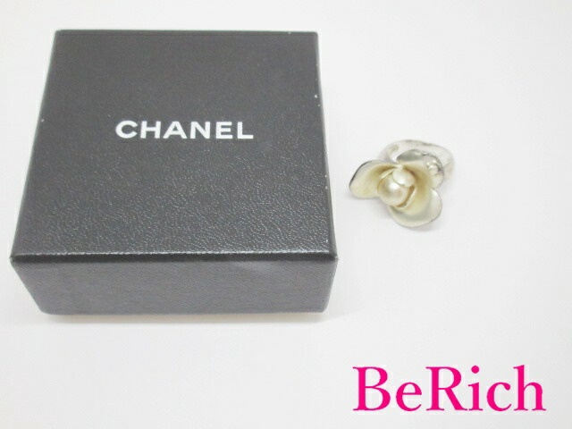 楽天市場】シャネル CHANEL フェイク パール 付 カメリア リング 指輪