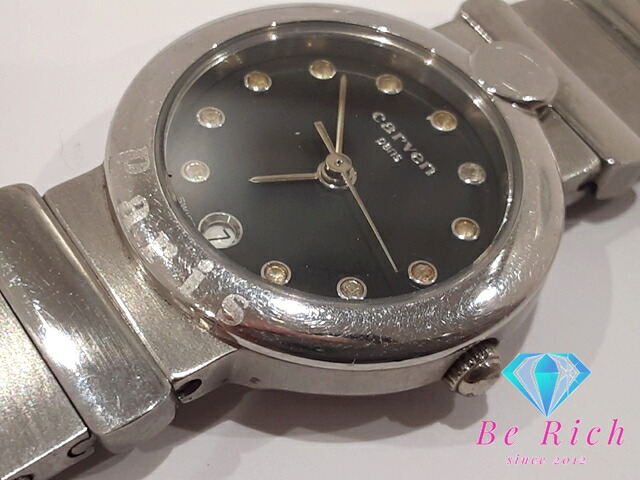 楽天市場】カルヴェン Carven レディース 腕時計 デイト 28-122S 黒