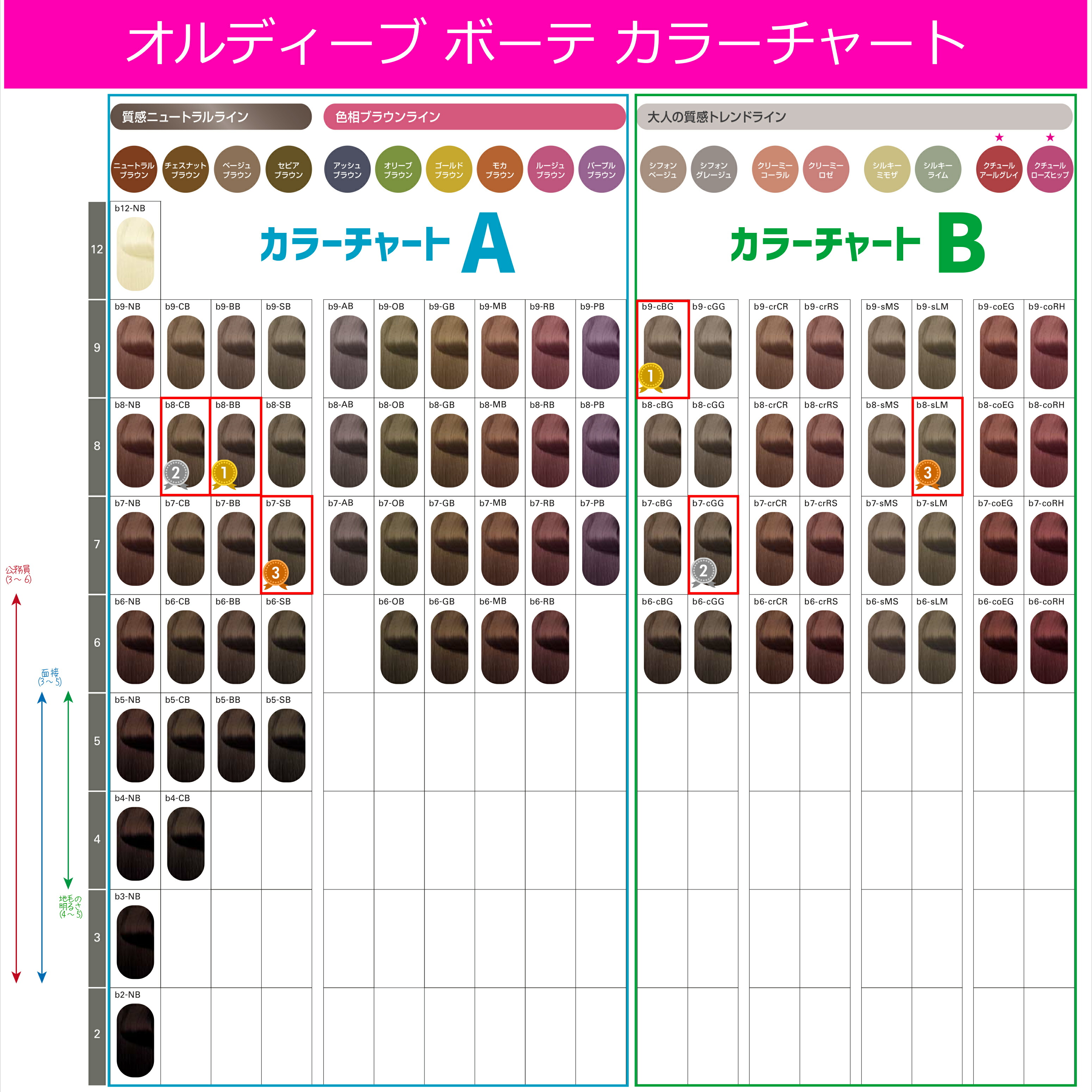 楽天市場】オルディーブボーテ [ アッシュ ブラウン b9-AB