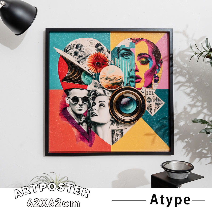 楽天市場】アートパネル アートポスター 絵 ポスター 62×62cm 正方形