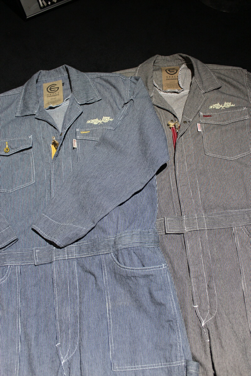 楽天市場】ツナギ つなぎ ヒッコリーストライプ スカル ハーレー