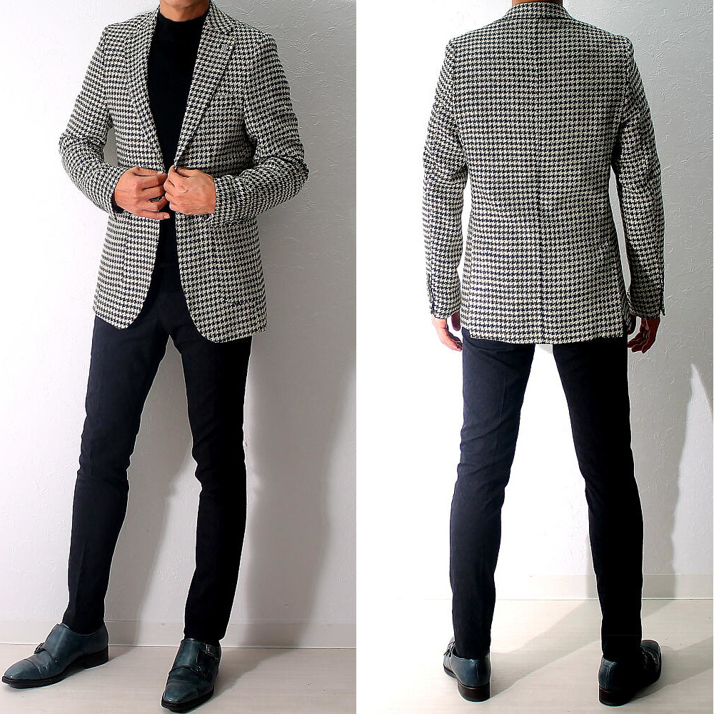 楽天市場】ツイード ジャケット テーラードジャケット 千鳥柄 ブレザー