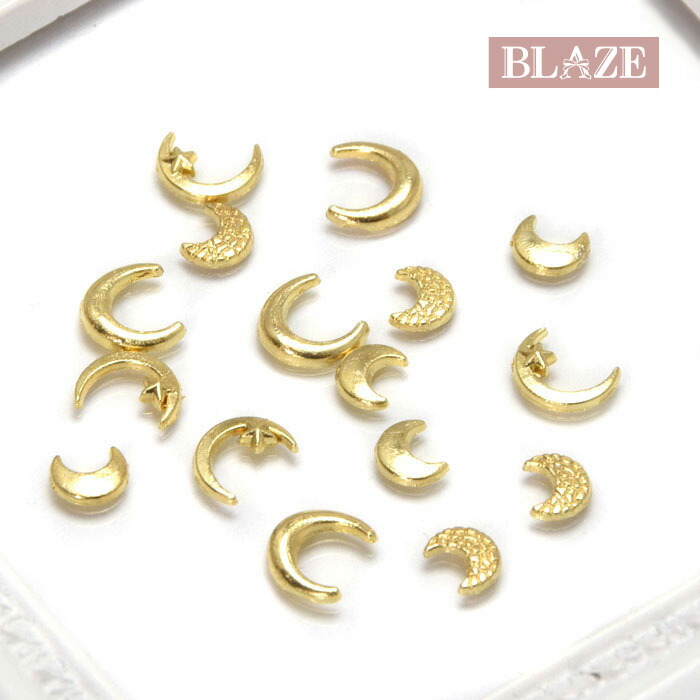 楽天市場】封入パーツ ネイル パーツ 月 12個セット BLAZE メタル