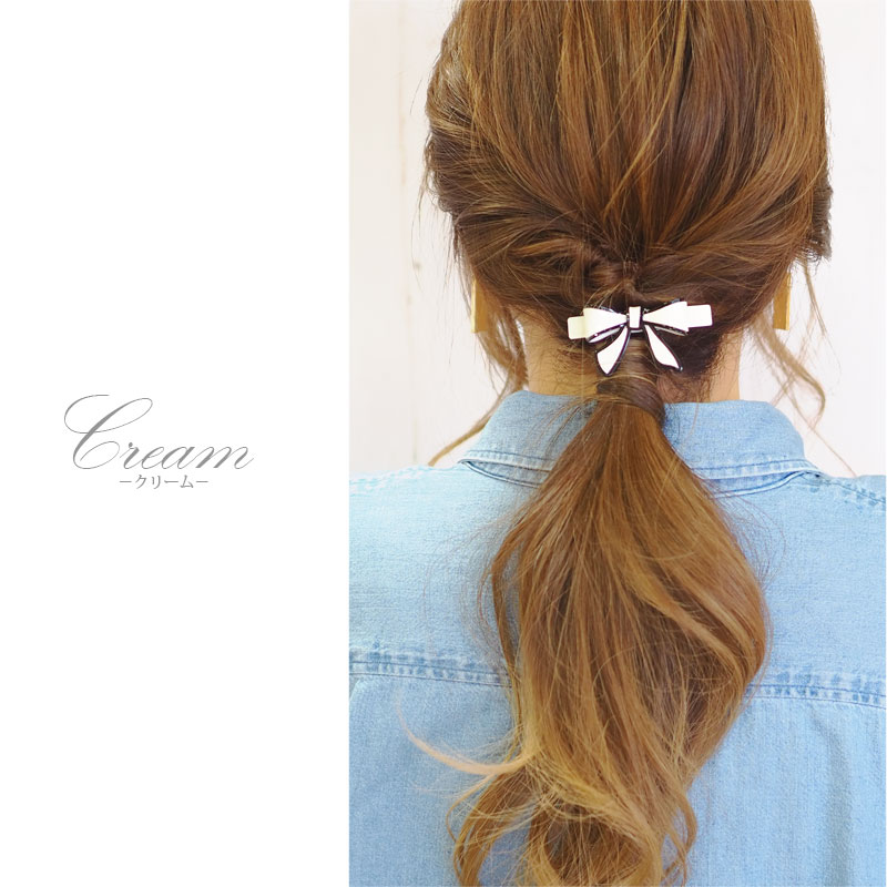 楽天市場】バレッタ 立体 リボン モチーフ BLAZE ヘアアクセサリー