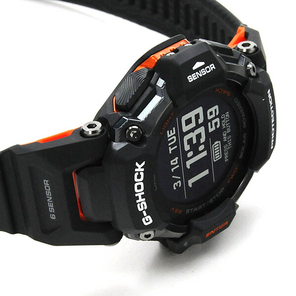 楽天市場】G-SHOCK G-SQUAD GBD-H2000 ブラック×オレンジ Gショック