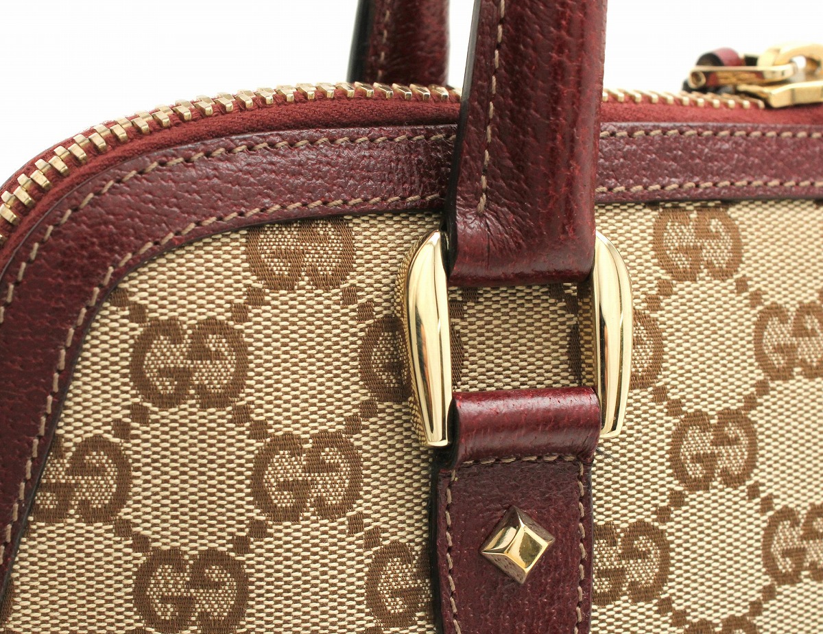 楽天市場】【バッグ】GUCCI グッチ GGキャンバス ハンドバッグ レザー