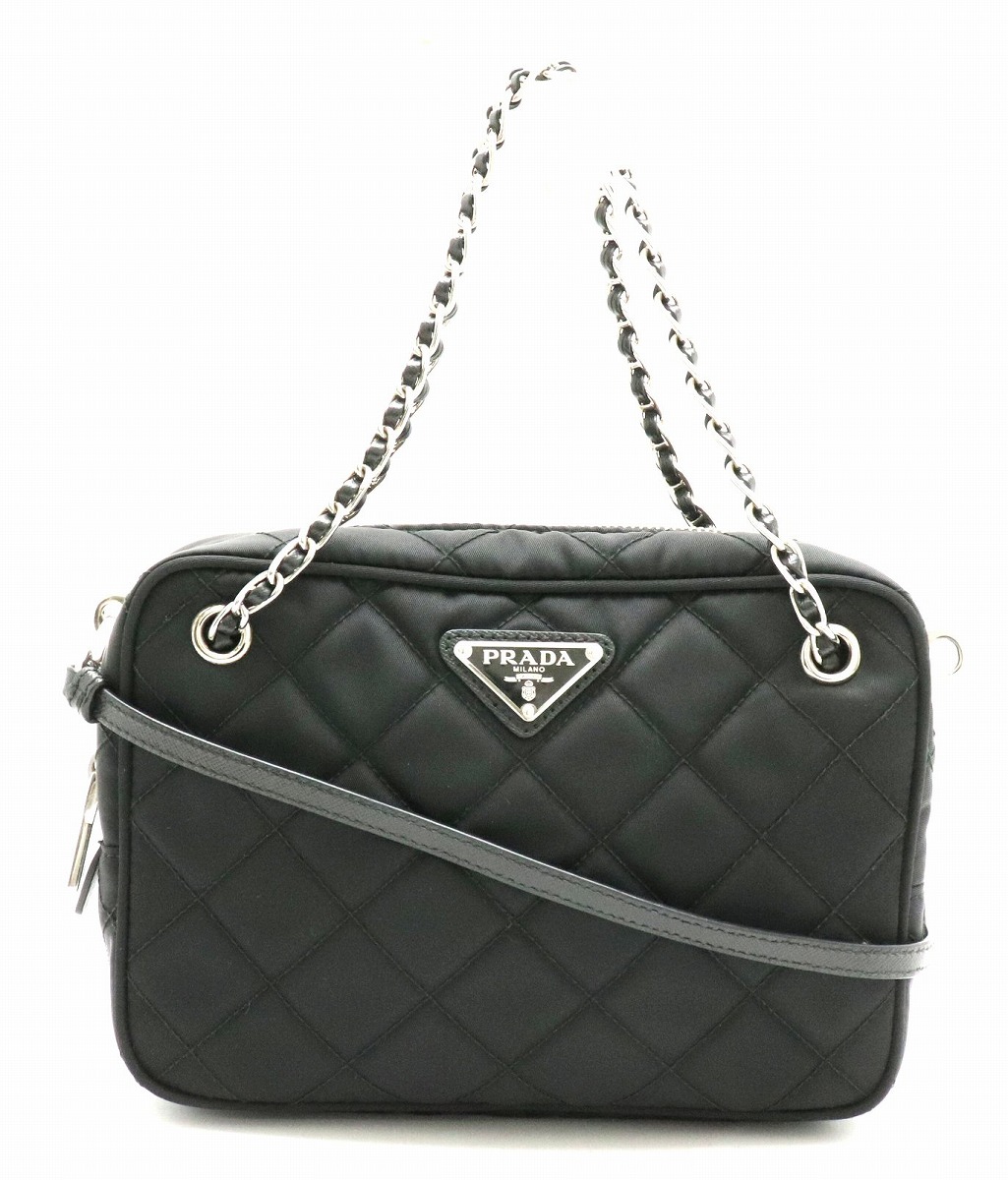 楽天市場】【バッグ】PRADA プラダ キルティング チェーン ショルダー