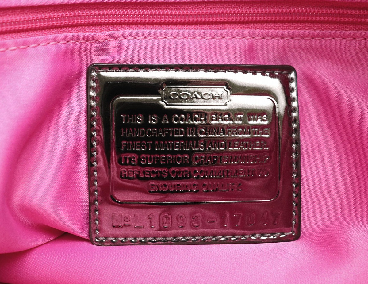 楽天市場】【バッグ】COACH コーチ ポピー シグネチャー サティーン