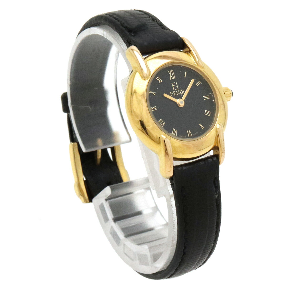 楽天市場】【ウォッチ】FENDI フェンディ ブラック文字盤 GP 革ベルト