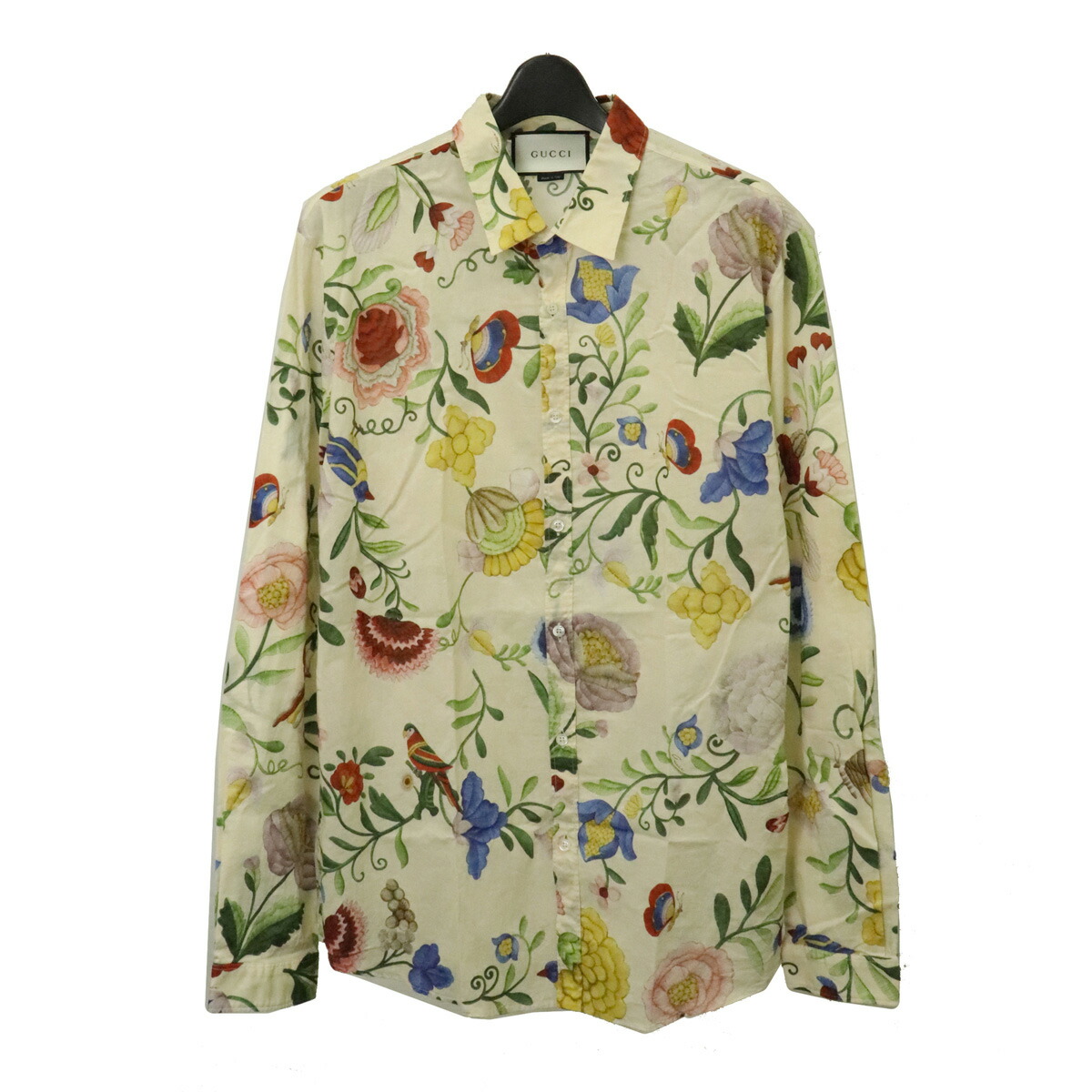 chaさん専用 GUCCI グッチ 花柄 ストライプ シルク シャツ GUCCI