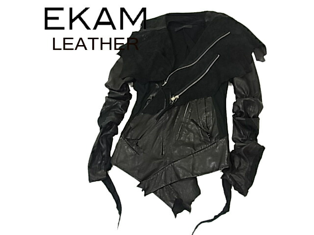 楽天市場】【中古】◇羊革◇エカム◇レザーライダースジャケット