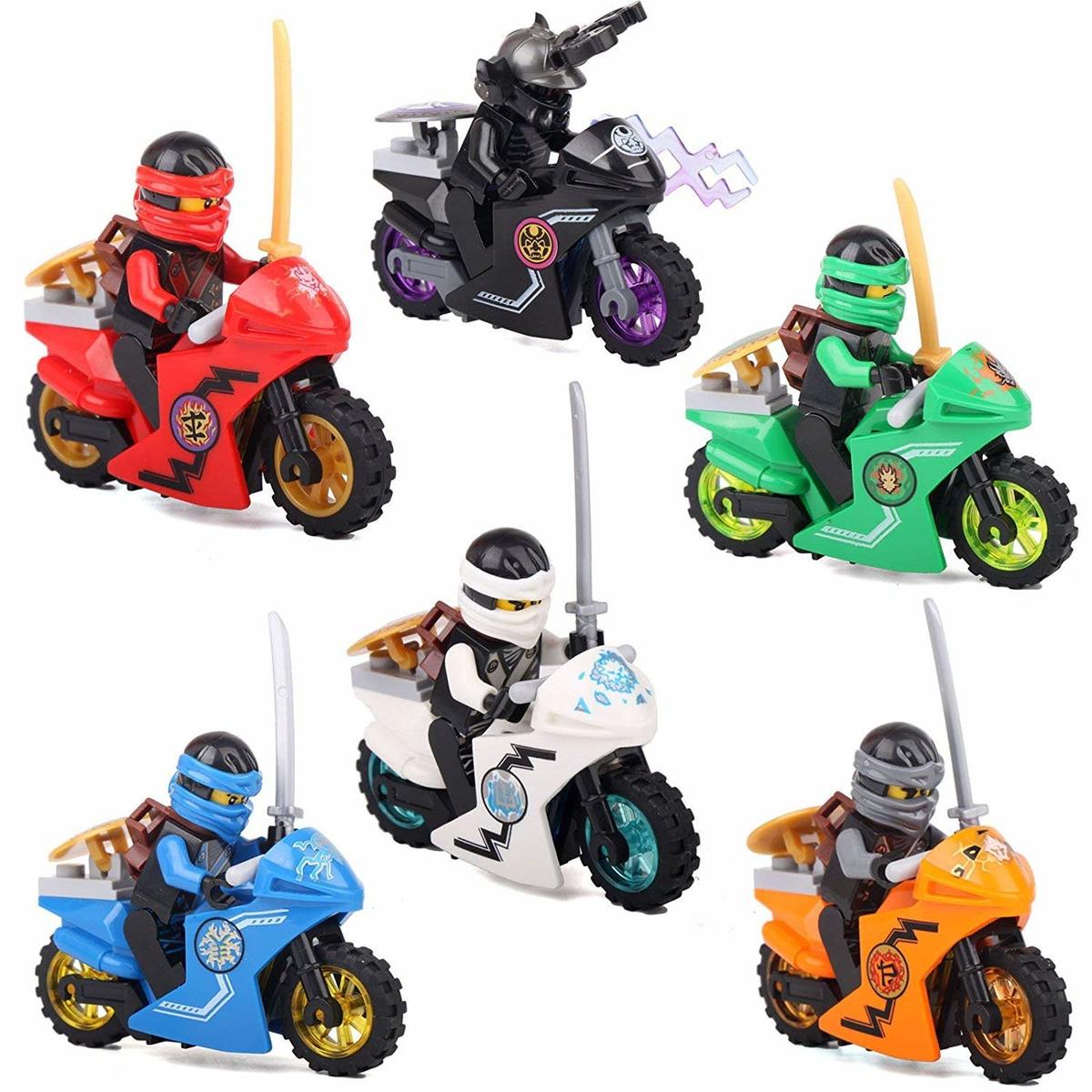 楽天市場】忍者 ゴー ミニフィグ ブロック 6体 ＋ バイク 6台 セット