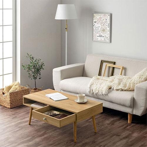 楽天市場】引き出し付きテーブル テーブル 木製 ローテーブル センター