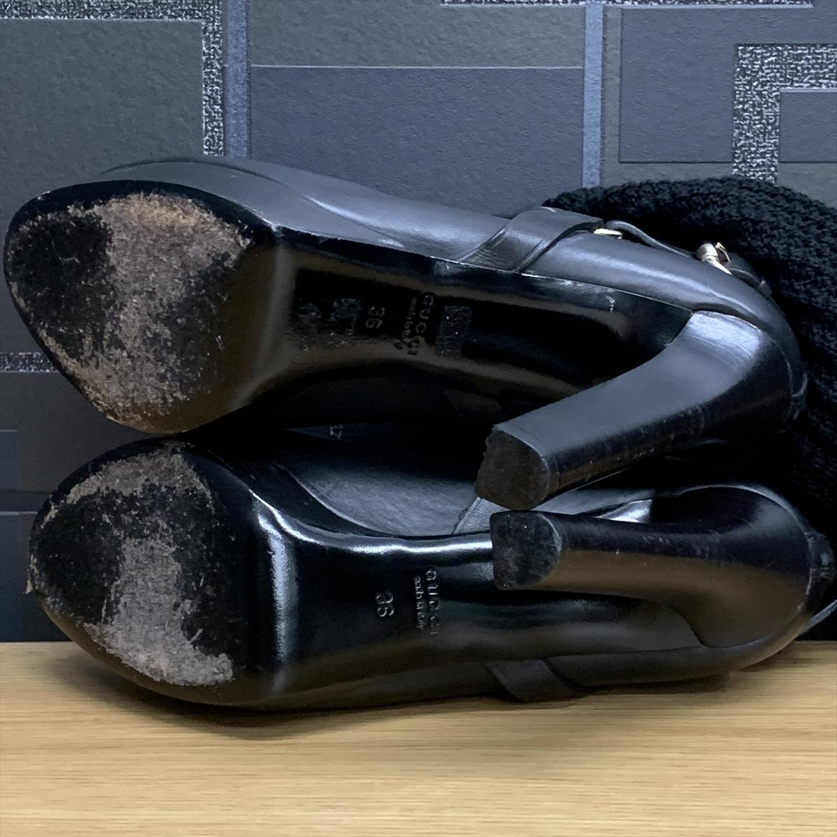 楽天市場】GUCCI グッチ ニットロングブーツ ブラック サイズ：36 23cm