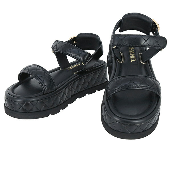 楽天市場】【新品】 シャネル サンダル 37Cサイズ 約24cm マトラッセ