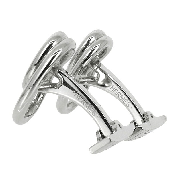 楽天市場】【未使用品】 エルメス カフス マイヨン メタル シルバー