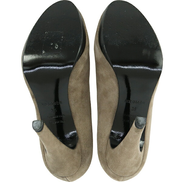 楽天市場】エルメス パンプス 36サイズ 約23cm スエード グレージュ