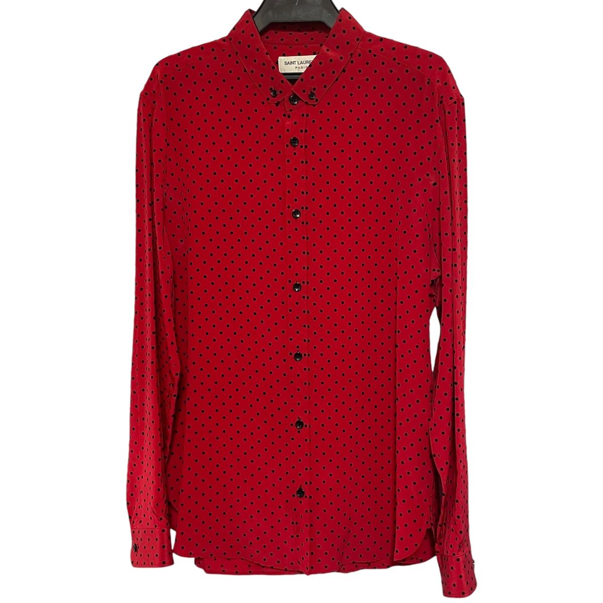 楽天市場】【中古】 Saint Laurent サンローラン ドット柄 シルク