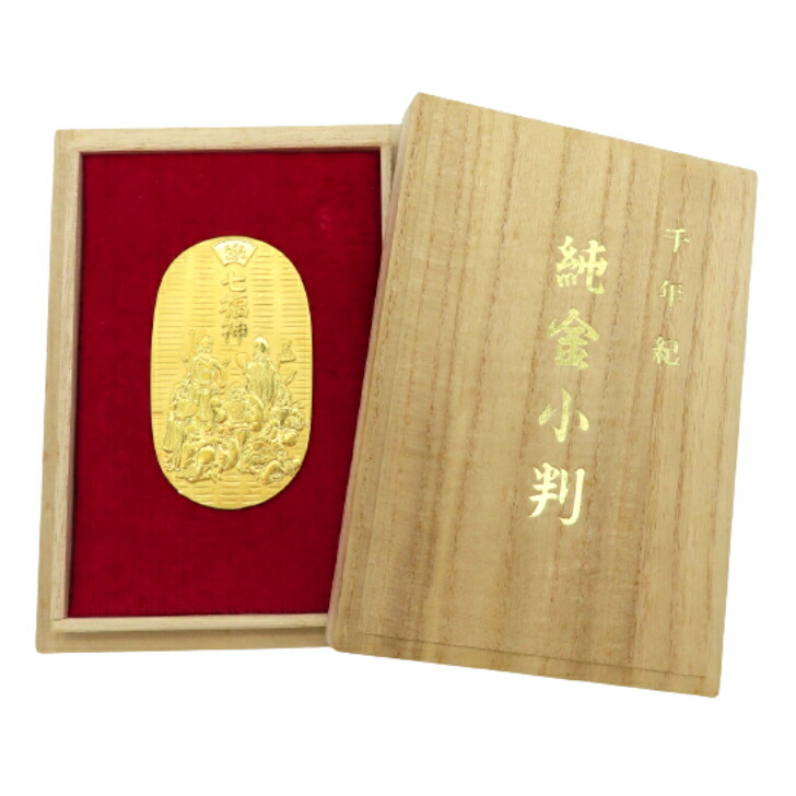 楽天市場】【本物保証】徳力工芸品 純金 K24 七福神小判 20g 幸運 開運