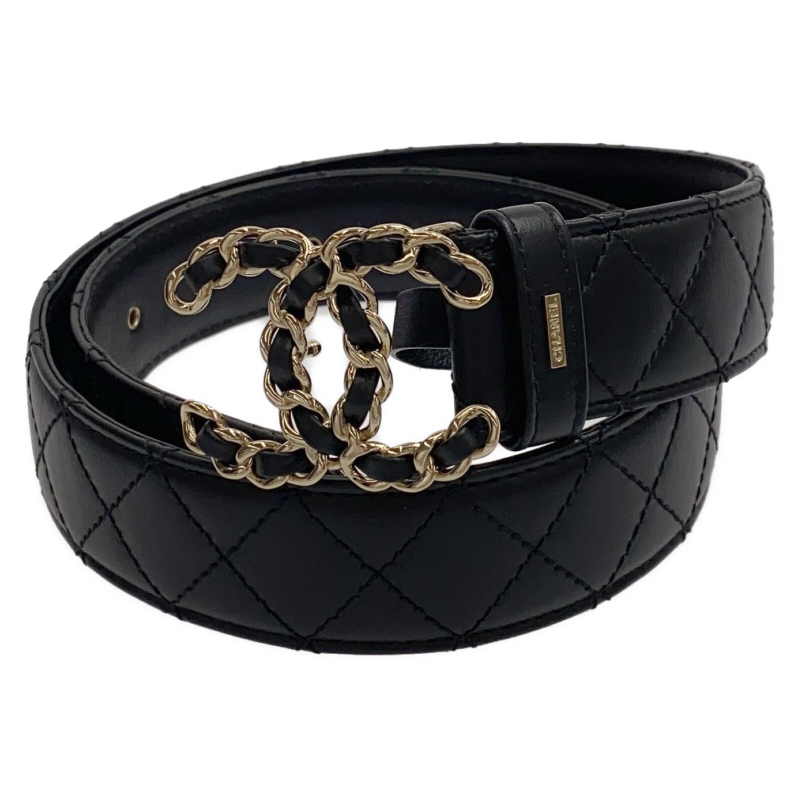 V_Taetae CHANEL シャネル アイコン付きレザー ベルト V_Taetae CHANEL