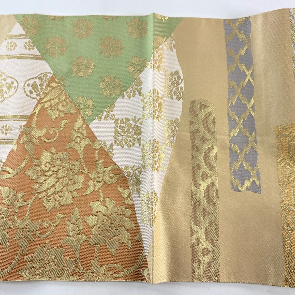 楽天市場】袋帯 名品 川島織物 落款あり 花唐草 有職文様 箔 ベージュ