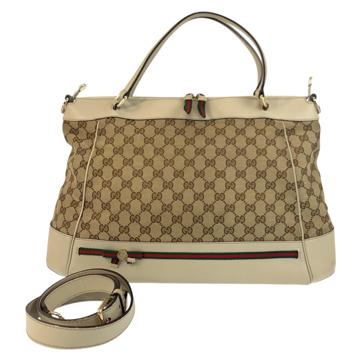 楽天市場】GUCCI グッチ メイフェア シェリーライン ベージュ ゴールド