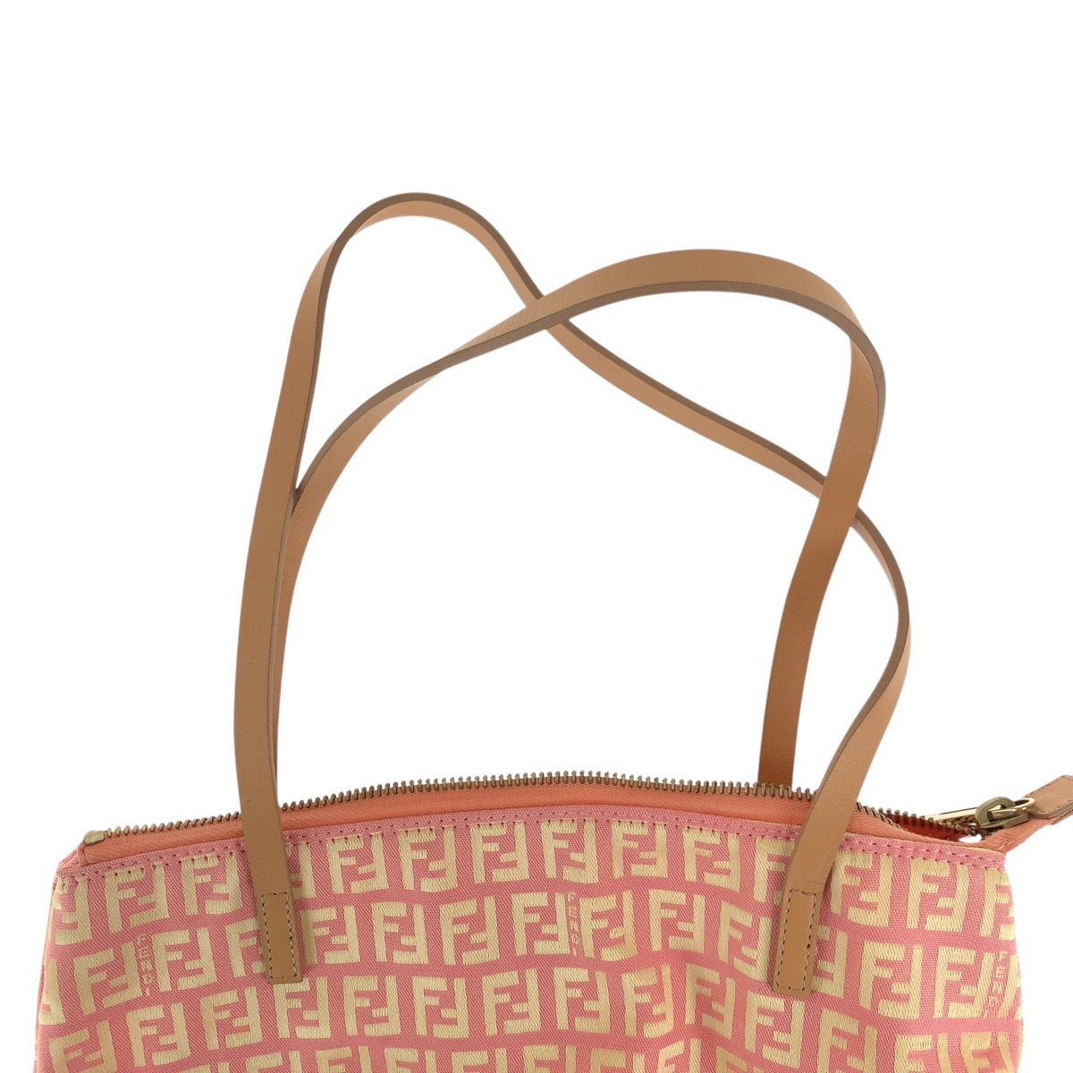 楽天市場】美品 FENDI フェンディ ズッキーノ ピンク ベージュ