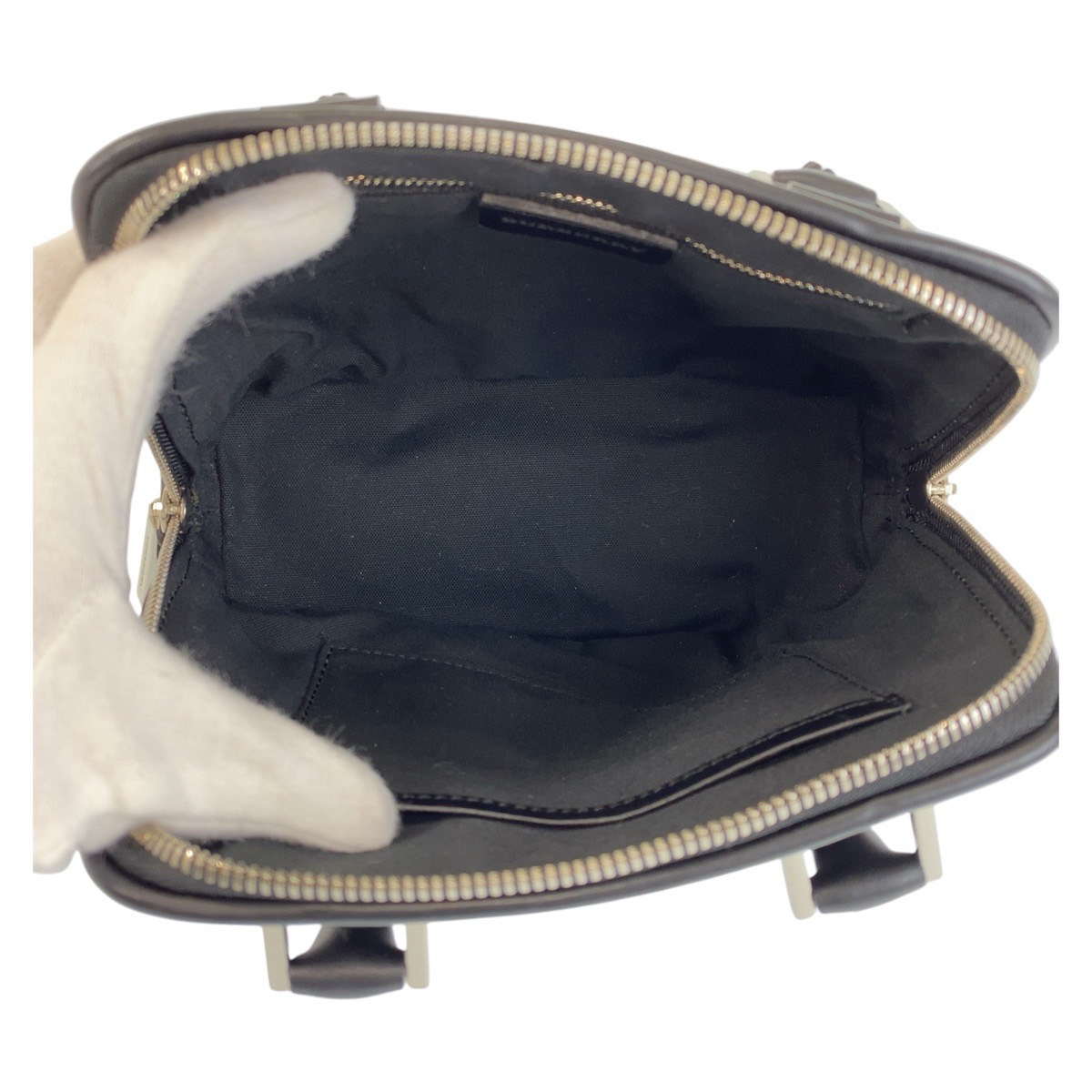 楽天市場】美品 BURBERRY バーバリー チェック柄 ブラック 黒 シルバー