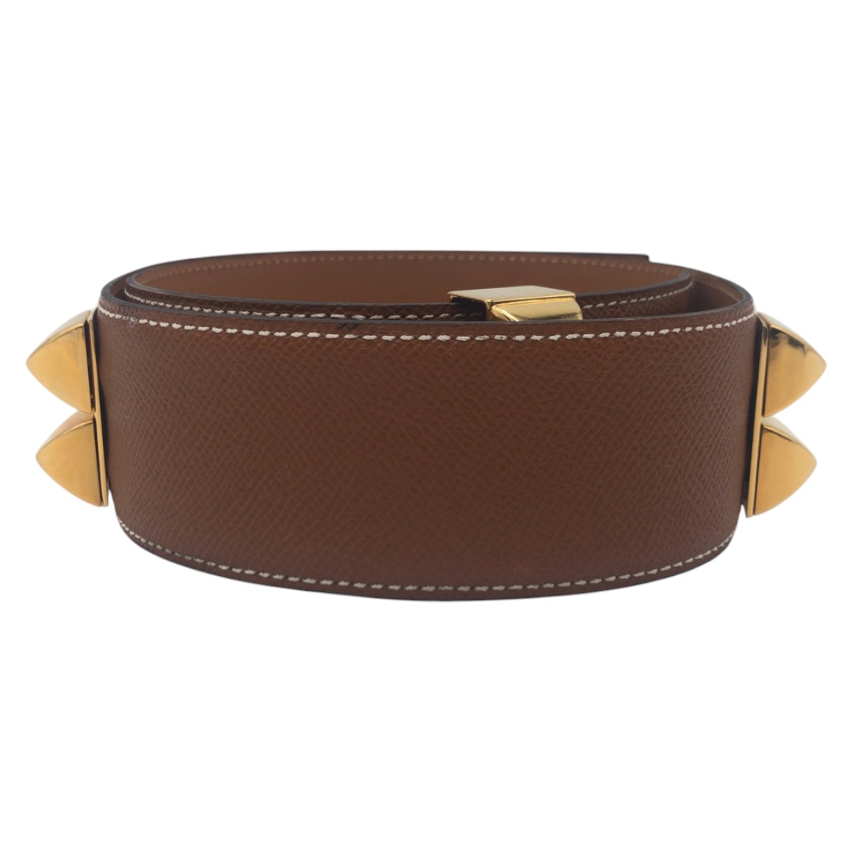 楽天市場】美品 HERMES エルメス コリエドシアン ブラウン ゴールド