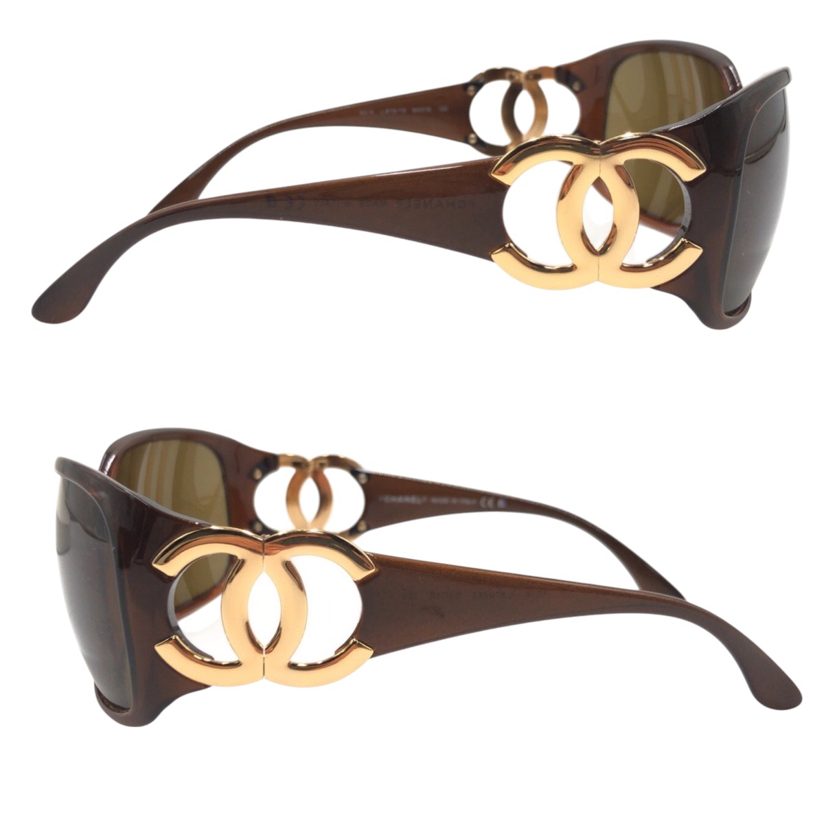 楽天市場】CHANEL シャネル ココマーク ブラウン ゴールド