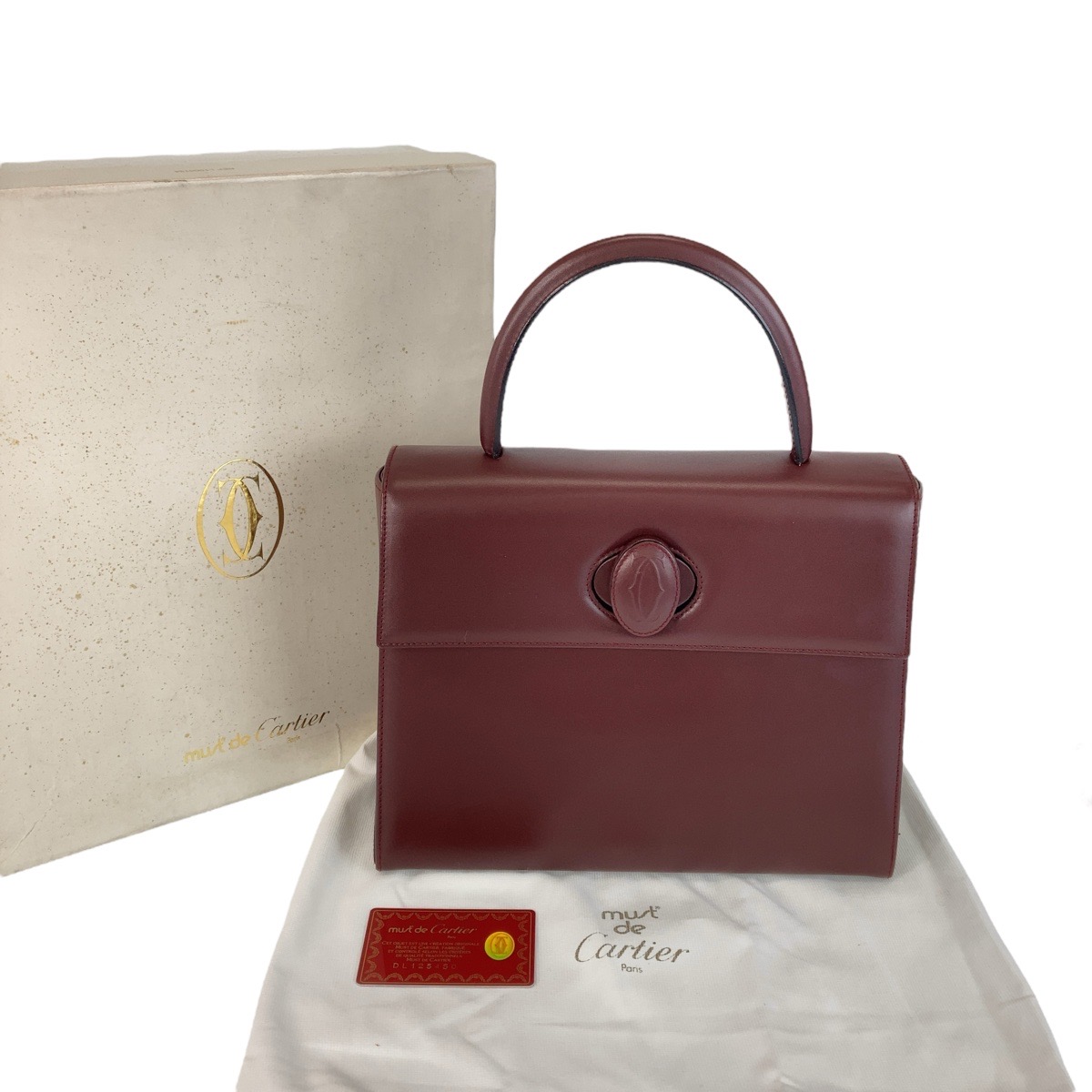 楽天市場】美品 CARTIER カルティエ マストライン ケリー型 ワイン